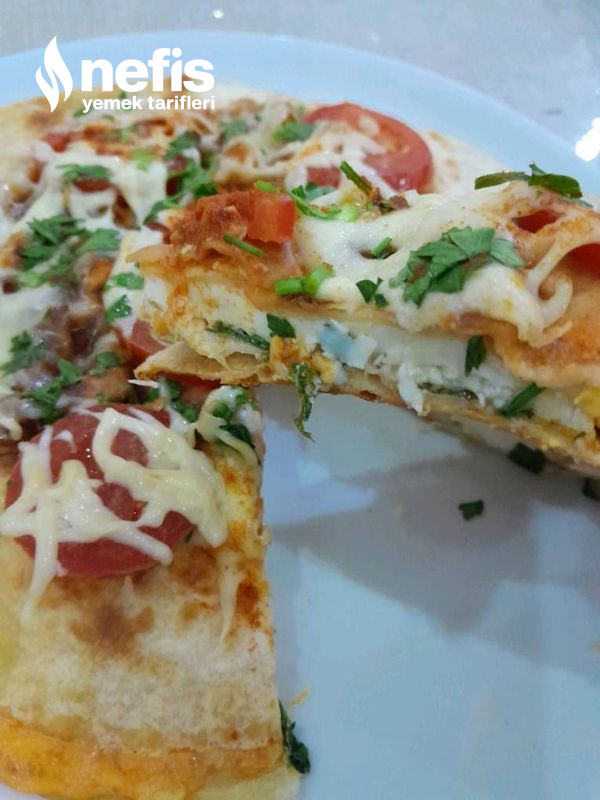 Tortilla Omlet (Pizza Tadında)