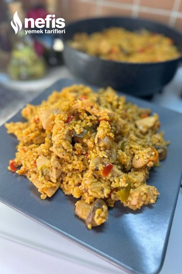 Tavuklu Mantarlı Bulgur Pilavı