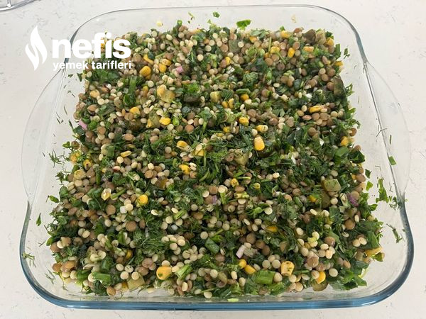 Yeşil Mercimekli Kuskus Salatası