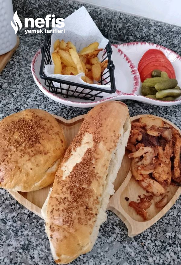 Ev Yapımı Tavuk Döner Ve Hamburger Ekmeği