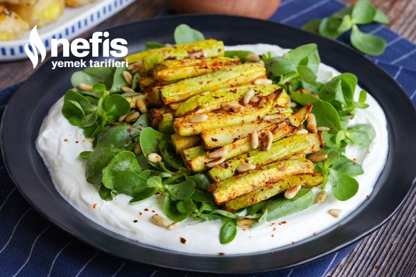 Çift Hazneli Airfryer’da Semizotlu Kabak Salatası