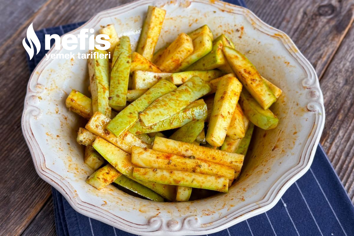 Çift Hazneli Airfryer'da Semizotlu Kabak Salatası