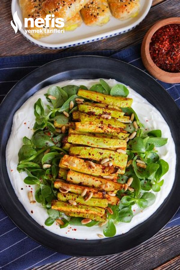 Çift Hazneli Airfryer'da Semizotlu Kabak Salatası