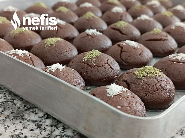 60 Adet Tam Ölçülü Islak Kurabiye / Brownie Cookie