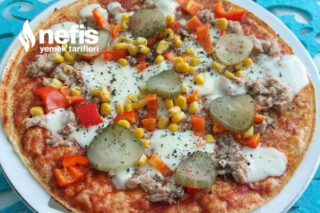 Ton Balıklı Lavaş Pizza Tarifi