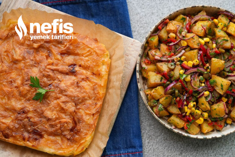 Çift Hazneli Airfryer’da Kırpık Börek ve Patates Salatası Tarifi