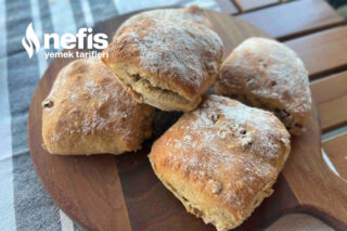 Yoğurmadan Cevizli Ekmek (Ciabatta) Tarifi