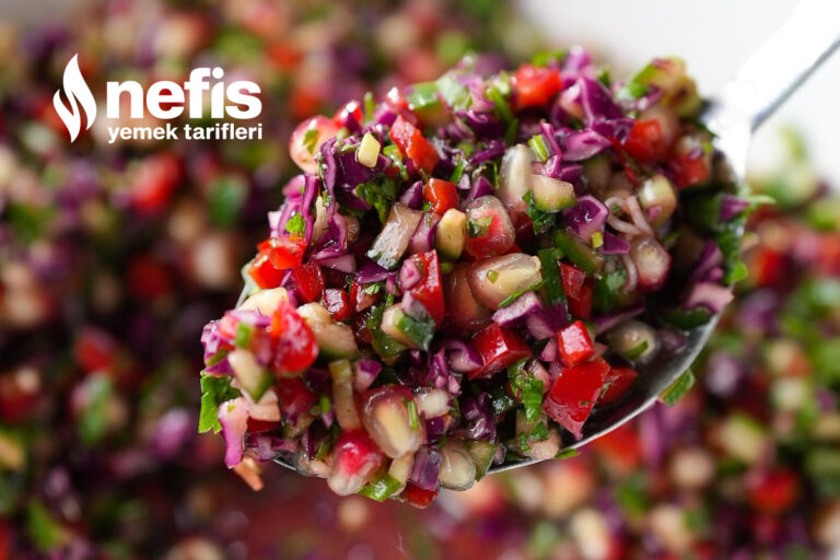 Narlı Mor Lahana Salatası Tarifi